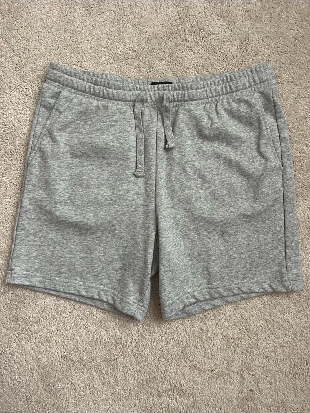 H&M Light Gray Regular Fit Drawstring Shorts